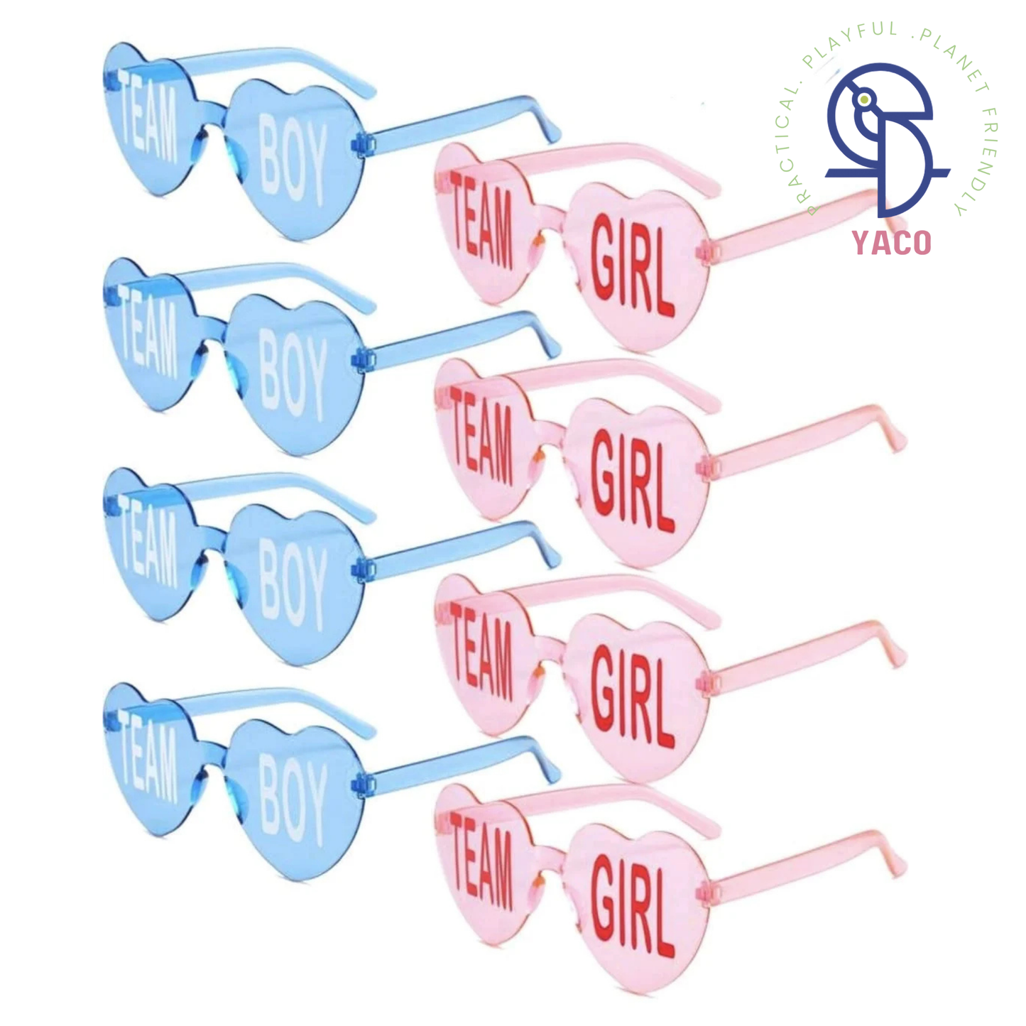 Team Boy /Girl Party Glasses