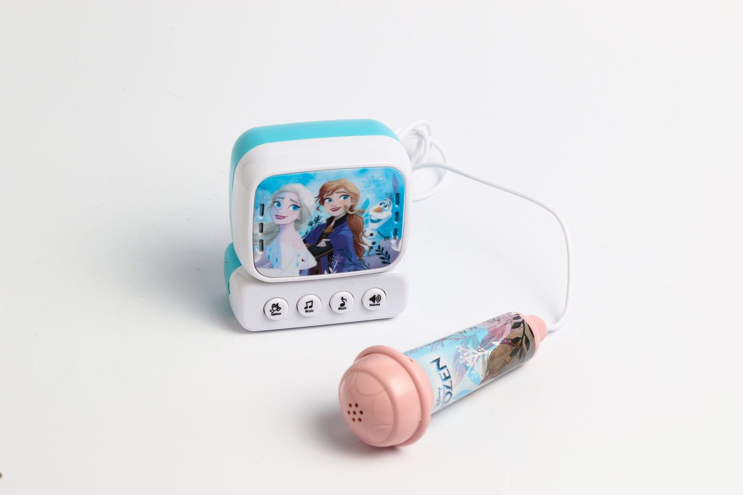 Disney - Frozen Mini Karaoke Machine With Belt Hook - Age 3+ | ديزني - آلة الكاريوكي الصغيرة مع مثبت الحزام - فروزن - العمر +3