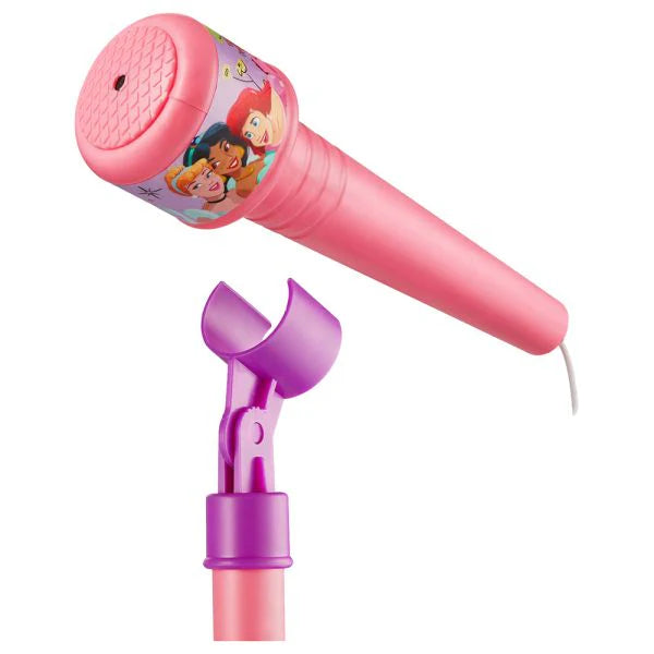 Disney - Princess RGB Double Mic Stand - BT - Age 3+ | ديزني - حامل ميكروفون مزدوج RGB مع البلوتوث - أميرات ديزني - العمر 3+