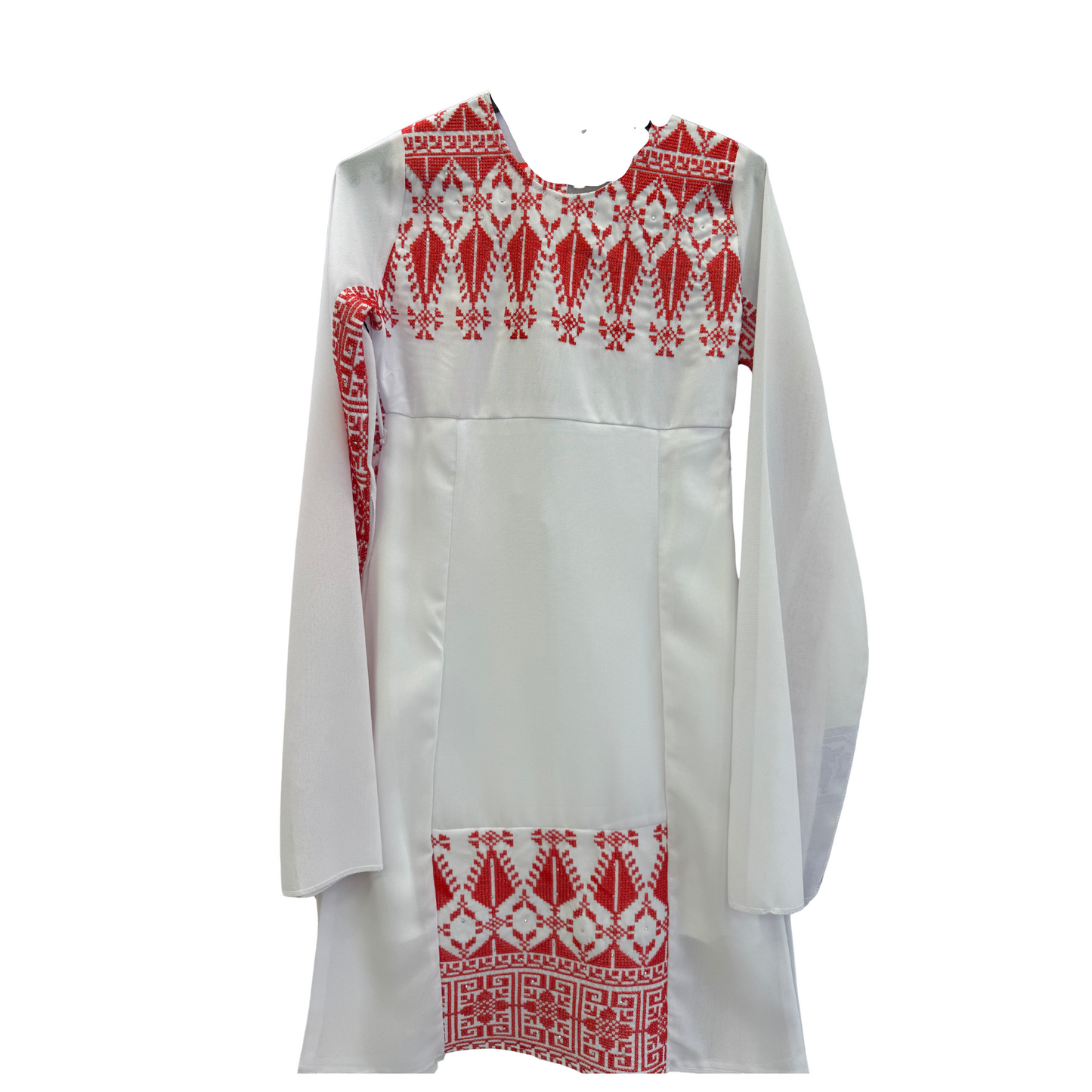 Girls Traditional Thobe with Open Sleeves and Belt