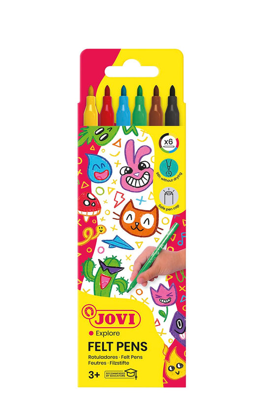 Jovi Felt Pens, specifically a pack of 6 with a 3mm medium tip.
