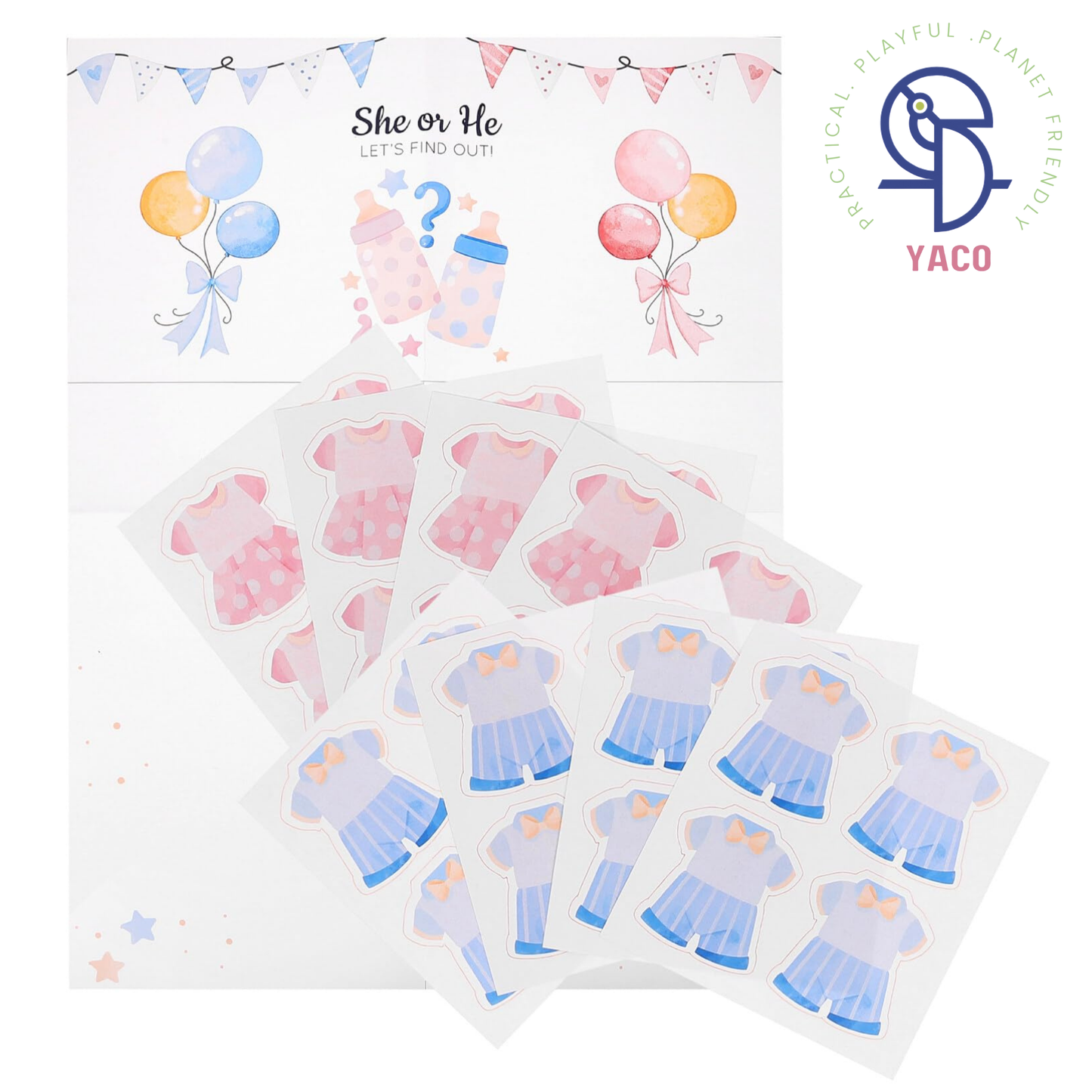 Gender Reveal Voting Poster - Dresses