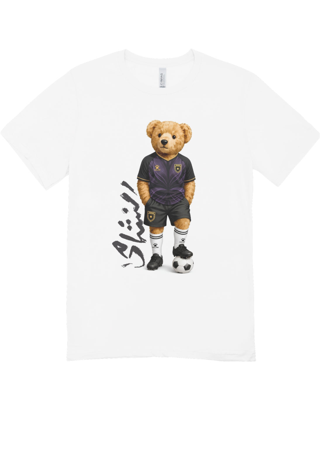 Jordan Football Team Teddy wearing Black Jersey - Tshirt