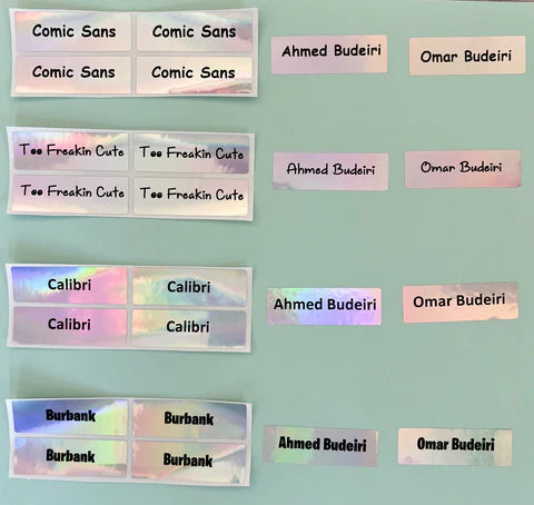 School Name Labels - Small
