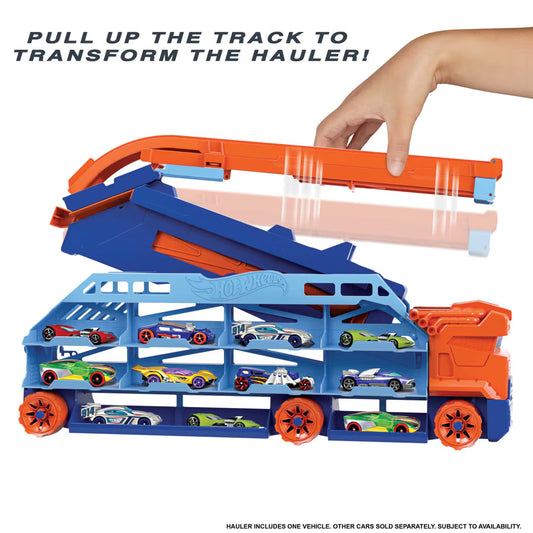 Hot Wheels City Speed Drop Transport Hauler, includes 1 Car