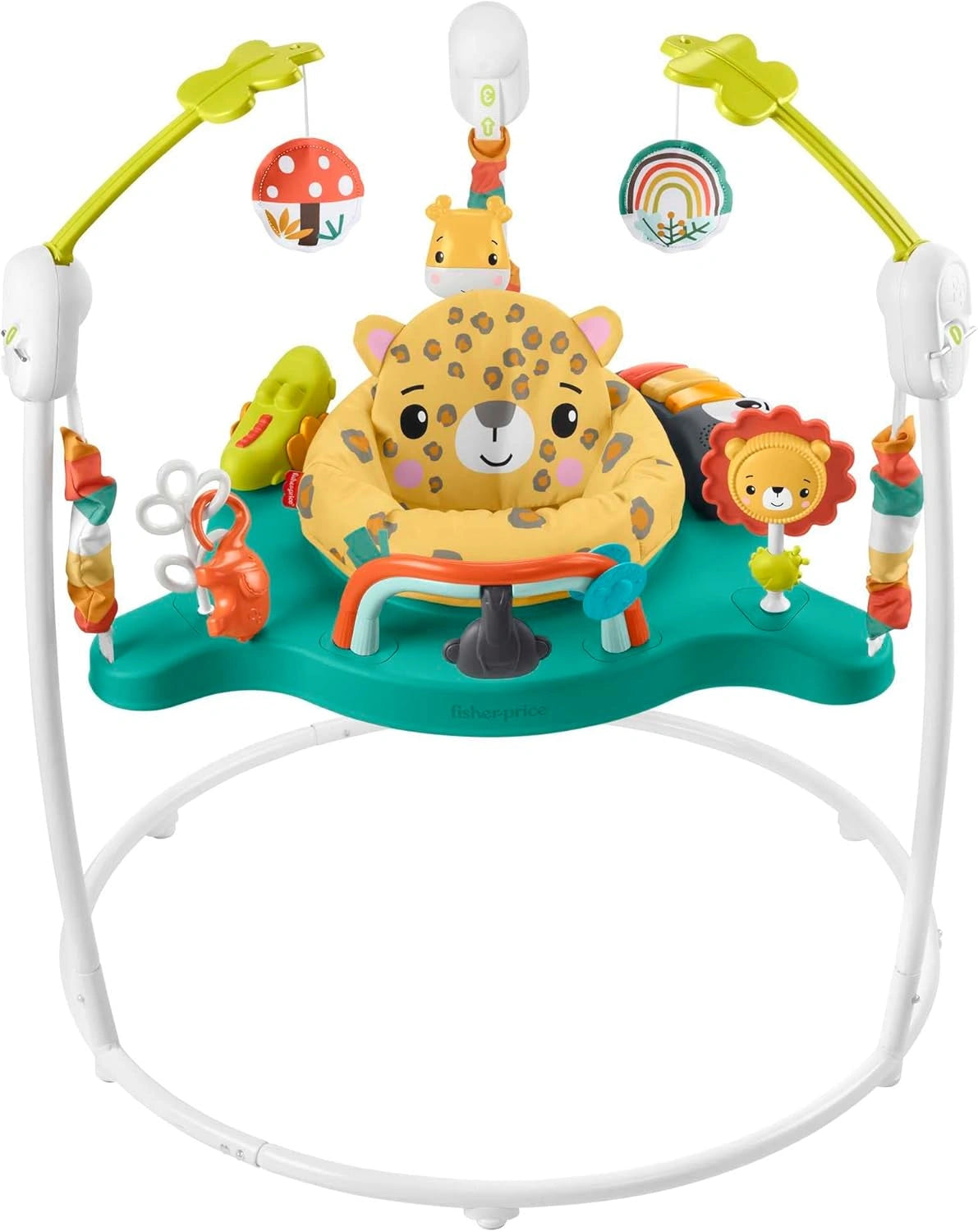 Fisher-Price Jumperoo Baby Activity Center, Leaping Leopard – Age 6–18M months