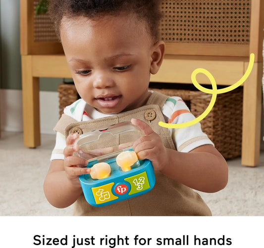 Fisher-Price Laugh & Learn Play Along Ear Buds with Music, Lights & Fine Motor Activities for Infants 6+ Months