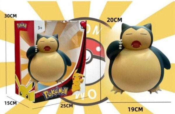 Jazwares Pokémon Battle Feature Snorlax action figure depicting the Pokémon yawning with articulated arms