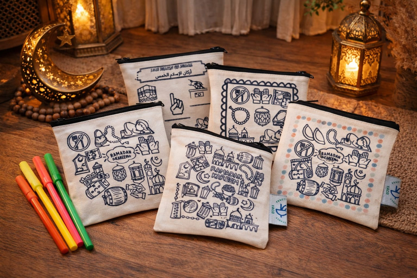 Color Me -Kids Ramadan Pouch with 3 washable colors