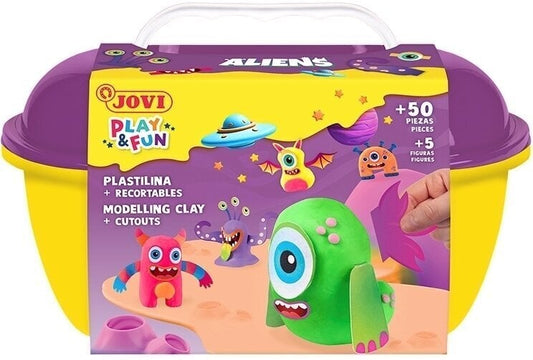Jovi - Play&Fun SPLASH – Sea Animals Dough Kit, 24 x 15g Tablets, 3 Cuttable Stencils and 3 Modelling Tools, Gifts and Crafts Ages 3 and Up
