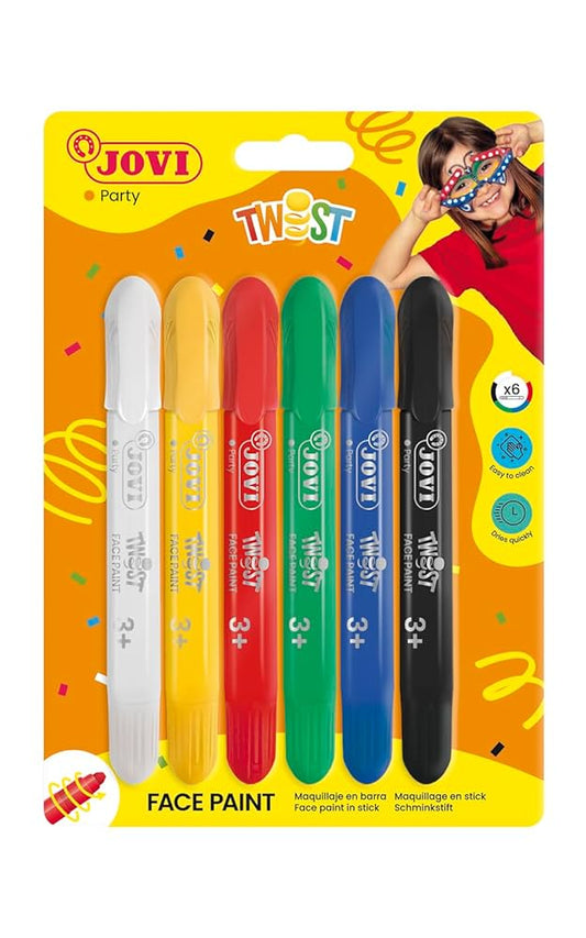 Jovi Twist Face Paint In Blister Of 6 Assorted Colors