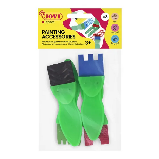 Jovi Pack of 4 Rubber Paint Brushes Set.