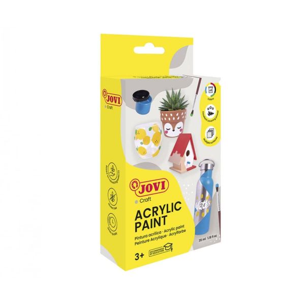 Water-based acrylic paint with a satin finish.  - 6 pcs