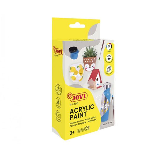 Water-based acrylic paint with a satin finish.  - 6 pcs