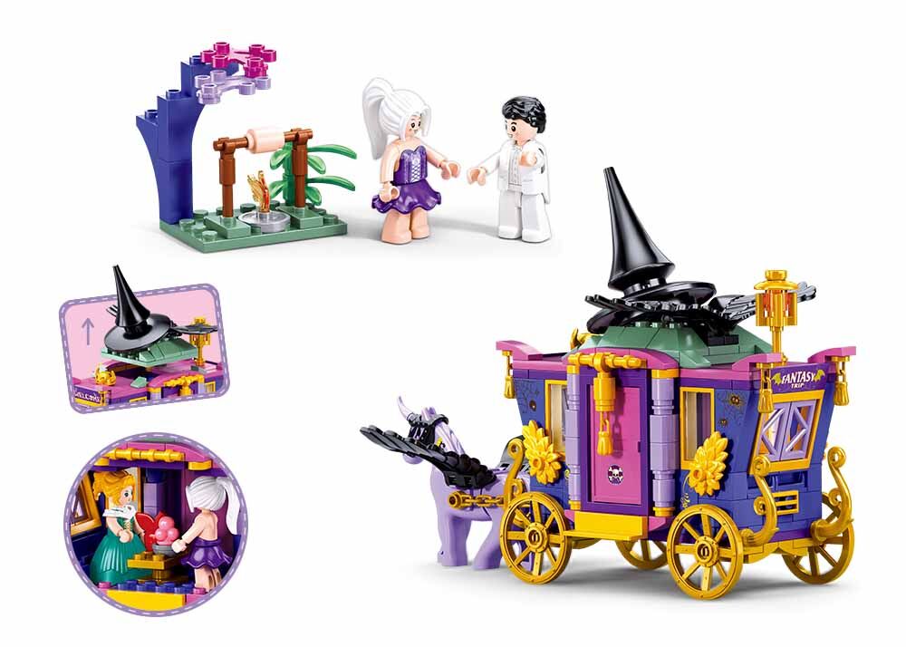 Sluban - Girls Dream - Carriage - Age +8 | سلوبن - قطع التركيب - حلم الفتيات - العربة - العمر +8