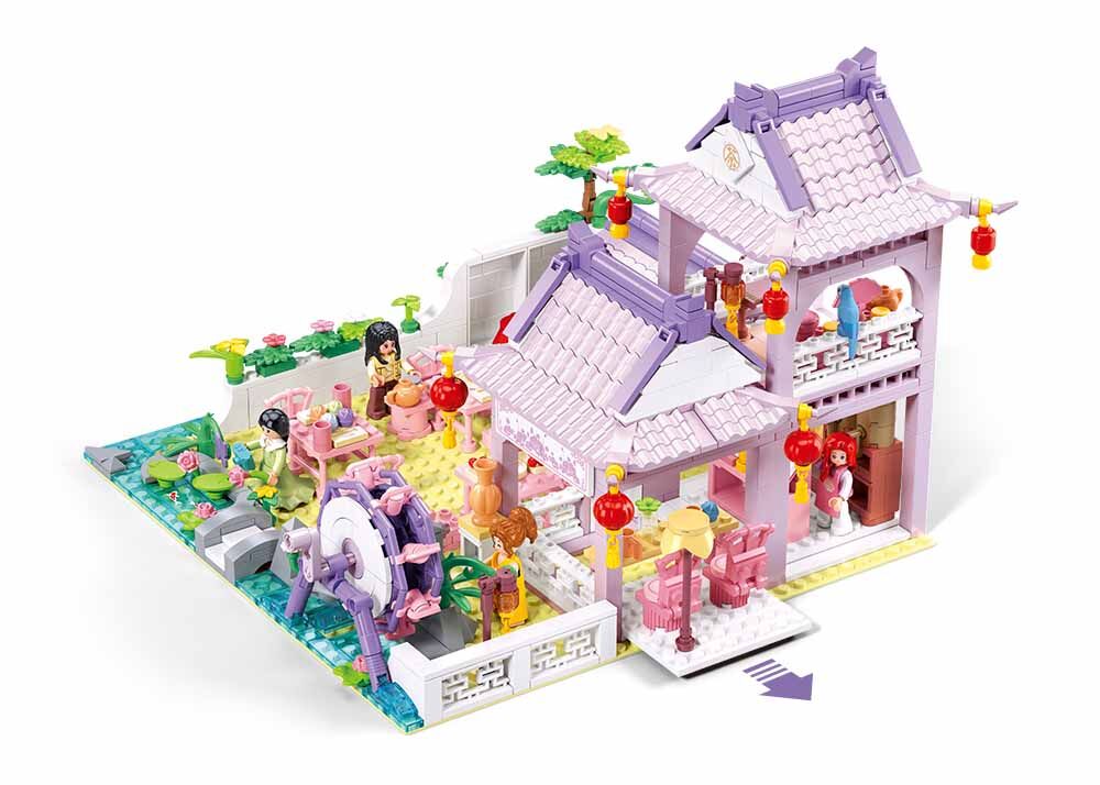 Sluban - Girls Dream - A Tea House (981 Pcs) - Age +6 | سلوبن - قطع التركيب - حلم الفتيات - حفلة الشاي (981 قطعة) - العمر +6