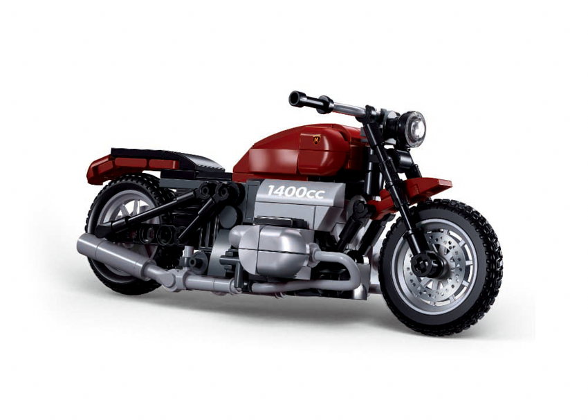 Sluban - Modelbricks - R18Ms Motorcycle 1/12 (222Pcs) - Age +10 | سلوبن - قطع التركيب - موديل بيريكس - دراجة نارية 1/12 (222 قطعة) - العمر +10