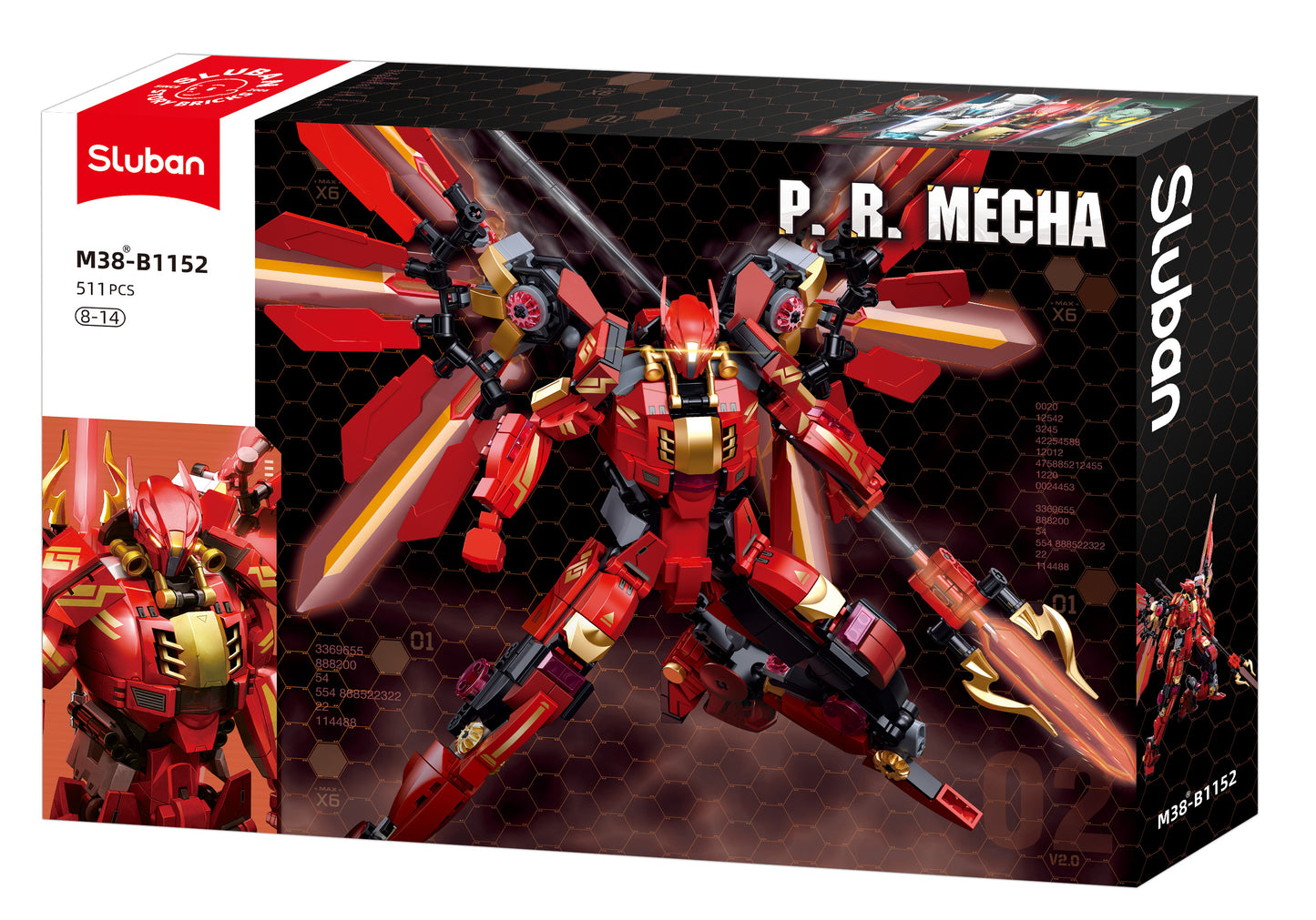 Sluban - P.R. Mecha - Robot 02 (511Pcs) - Age +8 | سلوبن - قطع التركيب - ميكا - روبوت 02 (511 قطعة) - العمر +8
