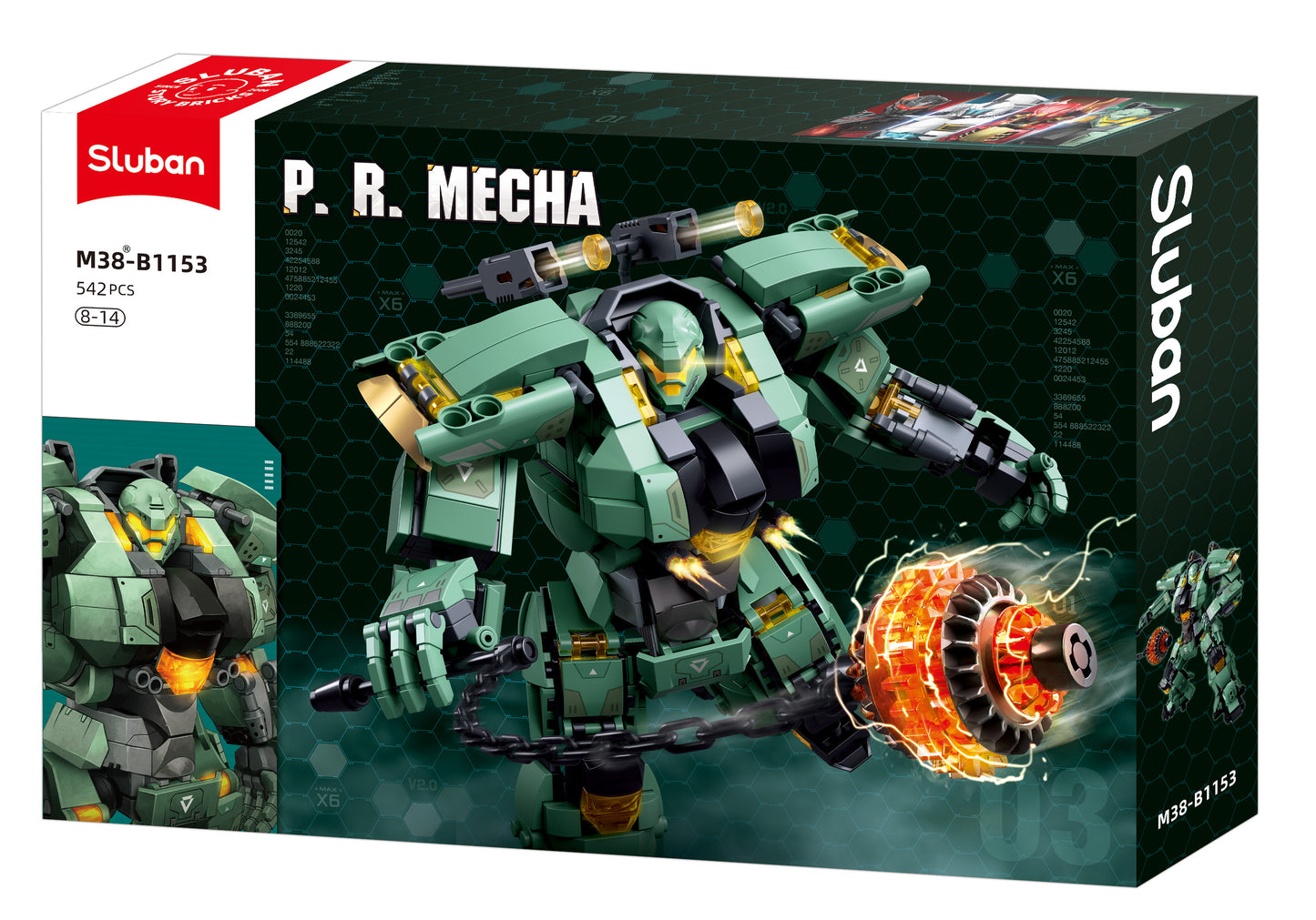 Sluban - P.R. Mecha - Robot 03 (542Pcs) - Age +6 | سلوبن - قطع التركيب - ميكا - روبوت 03 (542 قطعة) - العمر +6