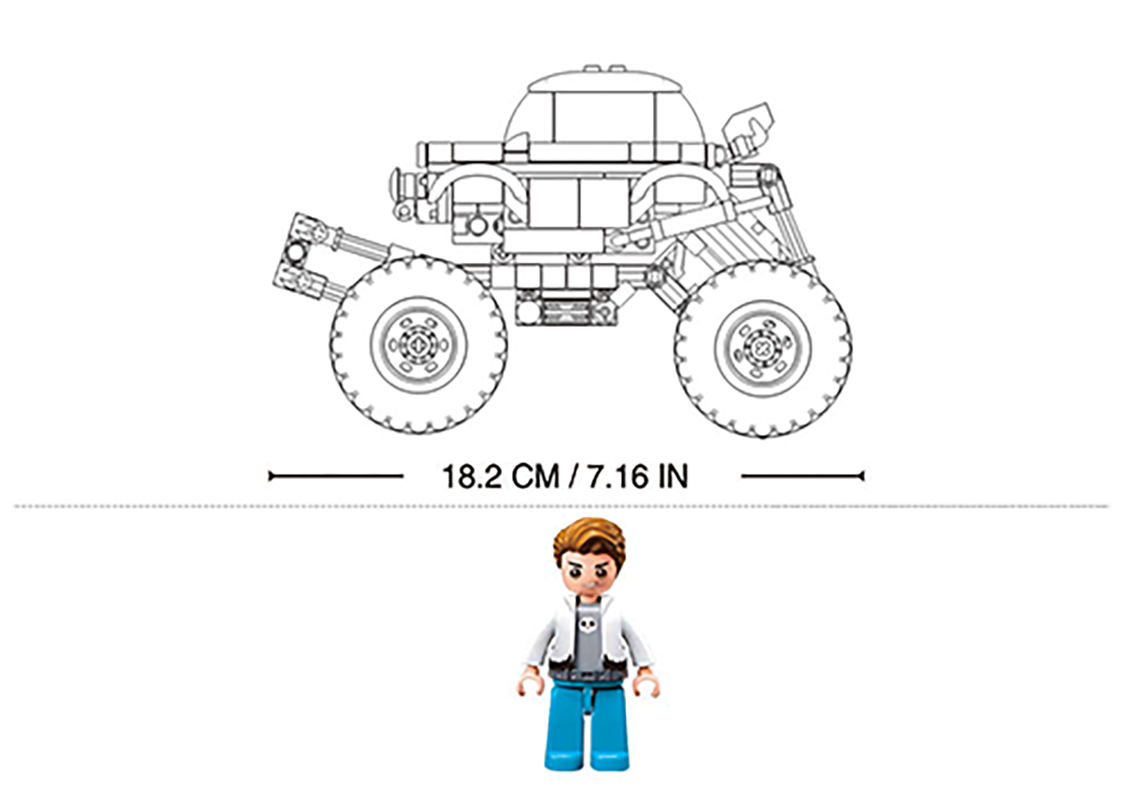Sluban - Powerbricks - Off-Road Vehicle (Pull Back) (264 Pcs) - Age +6 | سلوبن - قطع التركيب - باور بيريكس - مركبة الطرق الوعرة (سحب للخلف) (264 قطعة) - العمر +6