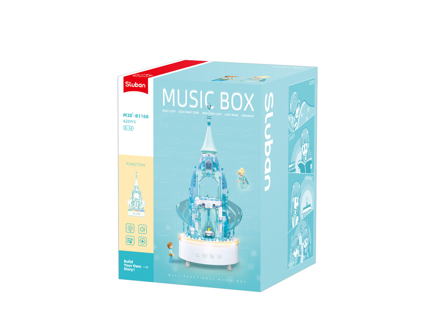 Sluban - Music Box - Ice Castle (420 Pcs) - Age +8 | سلوبن - قطع التركيب - صندوق الموسيقى - قلعة الجليد (420 قطعة) - العمر +8