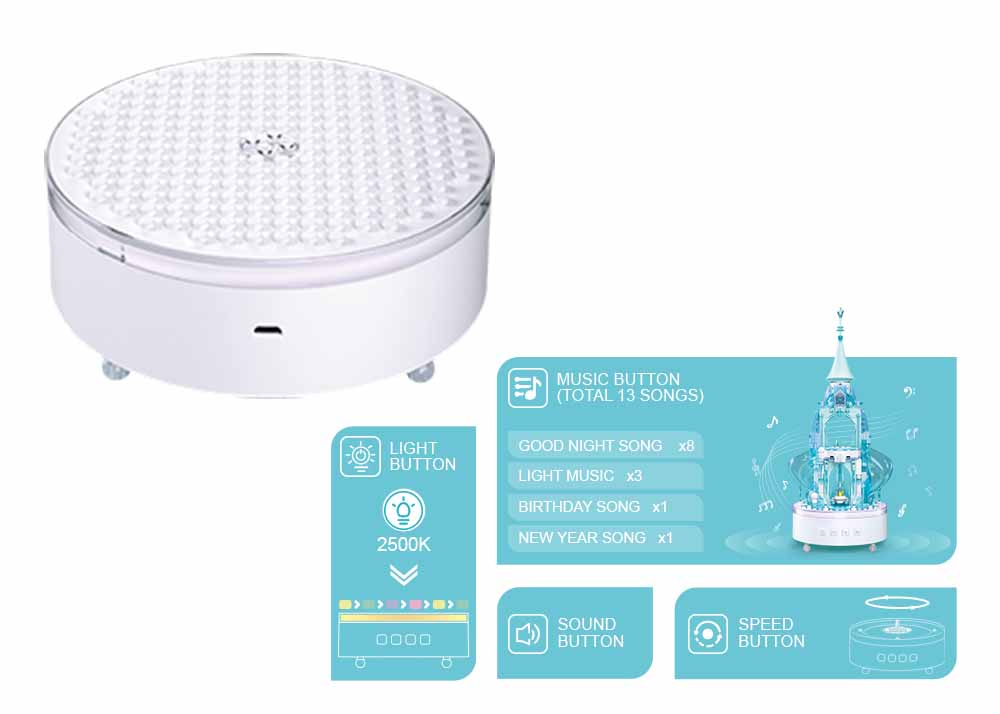 Sluban - Music Box - Ice Castle (420 Pcs) - Age +8 | سلوبن - قطع التركيب - صندوق الموسيقى - قلعة الجليد (420 قطعة) - العمر +8