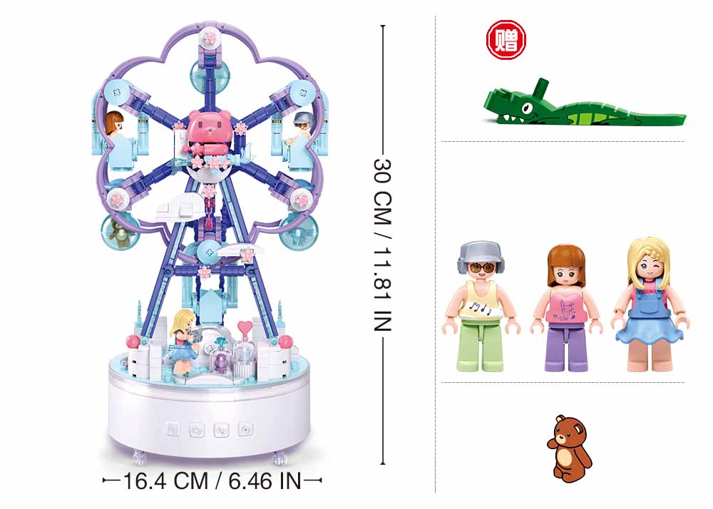 Sluban - Music Box - Happy Star (620 Pcs) - Age +8 | سلوبن - قطع التركيب - صندوق الموسيقى - النجم السعيد (620 قطعة) - العمر +8