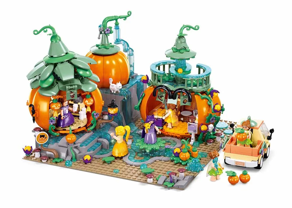 Sluban - Girls Dream - Pumpkin Party (952Pcs) - Age +7 | سلوبن - قطع التركيب - حلم الفتيات - حفلة منازل اليقطين (952 قطعة) - العمر +7