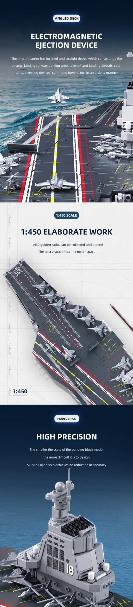 Sluban - Model Bricks - Aircraft Carrier (1312Pcs) - Age +12 | سلوبن - قطع التركيب - موديل بيريكس - عبارَة نقل الطائرات (1312 قطعة) - العمر +12