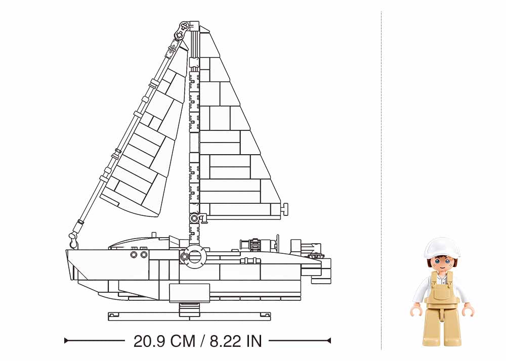 Sluban - Modelbricks - 1/35 The Rodeo Speed Boat 260Pcs - Age +8 | سلوبن - قطع التركيب - موديل بيريكس - قارب السرعة روديو 1/35 (260 قطعة) - العمر +8
