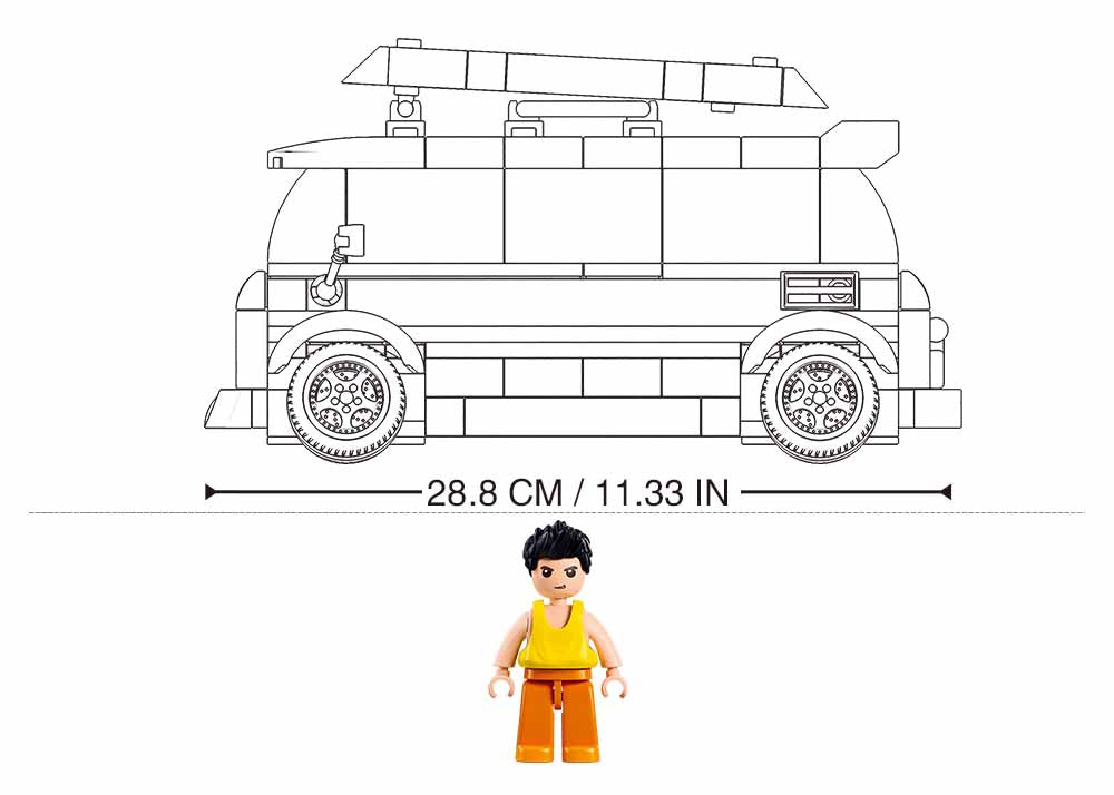 Sluban - Modelbricks - 1/35 Ts-1 Surf Car 276Pcs - Age +8 | سلوبن - قطع التركيب - موديل بيريكس - سيارة - سيرف 1/35 (276 قطعة) - العمر +8