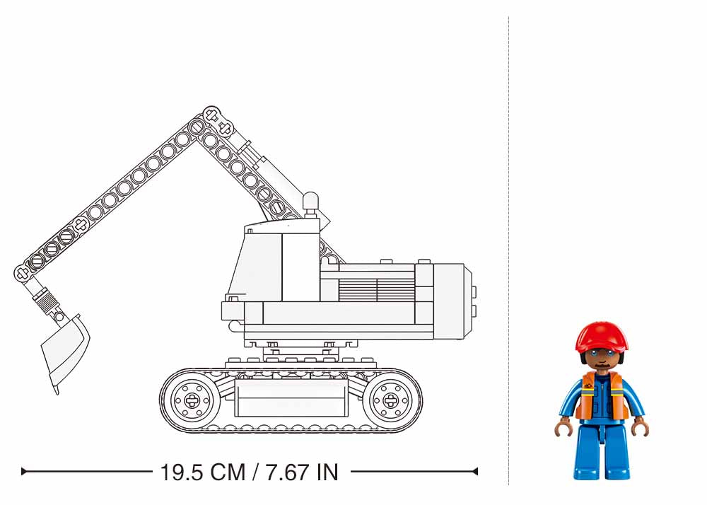 Sluban - Town - E6 Small Excavator 152Pcs - Age +6 | سلوبن - قطع التركيب - تاون - حفارة صغيرة - 152 قطعة - العمر +6