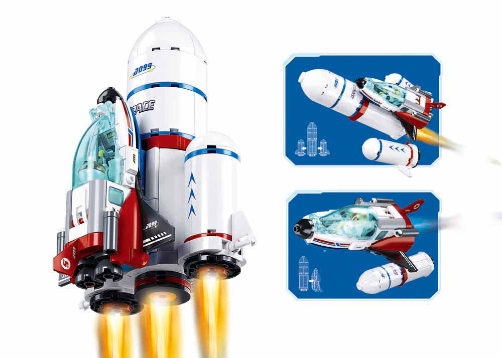 Sluban - Space - Dream Launch Center - 424 Pcs - Age 6+ | سلوبن - قطع التركيب - الفضاء - مركز الإطلاق الفضائي - 424 قطعة - العمر +6