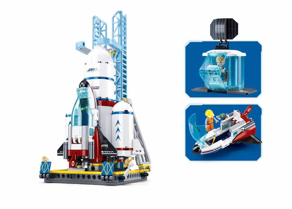 Sluban - Space - Dream Launch Center - 424 Pcs - Age 6+ | سلوبن - قطع التركيب - الفضاء - مركز الإطلاق الفضائي - 424 قطعة - العمر +6