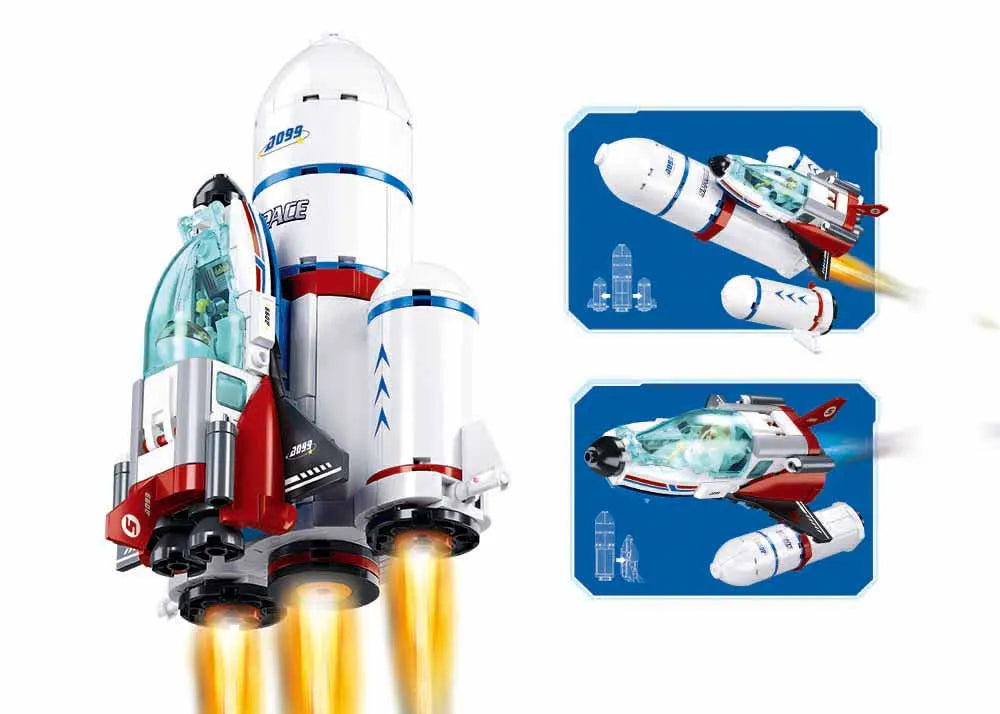 Sluban - Space - Dream Launch Center - 424 Pcs - Age 6+ | سلوبن - قطع التركيب - الفضاء - مركز الإطلاق الفضائي - 424 قطعة - العمر +6