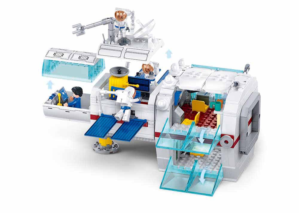 Sluban - Space - Dream Space Station Core Module - 502 Pcs - Age 7+ | سلوبن - قطع التركيب - الفضاء - الوحدة الأساسية لمحطة الفضاء - 502 قطعة - العمر +7