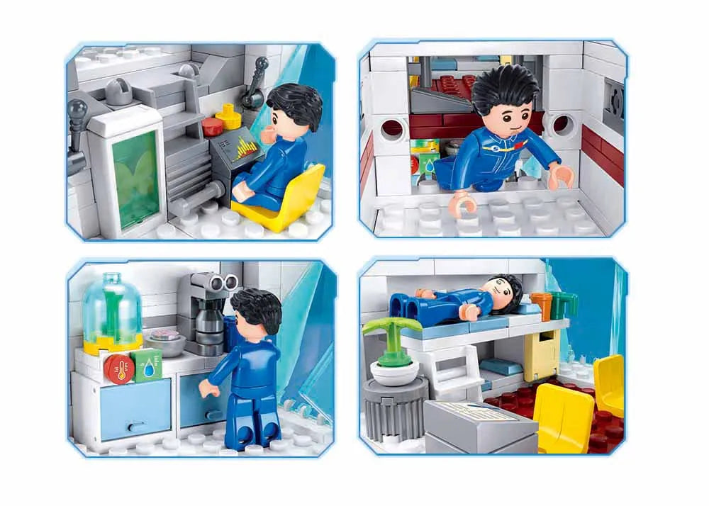 Sluban - Space - Dream Space Station Core Module - 502 Pcs - Age 7+ | سلوبن - قطع التركيب - الفضاء - الوحدة الأساسية لمحطة الفضاء - 502 قطعة - العمر +7