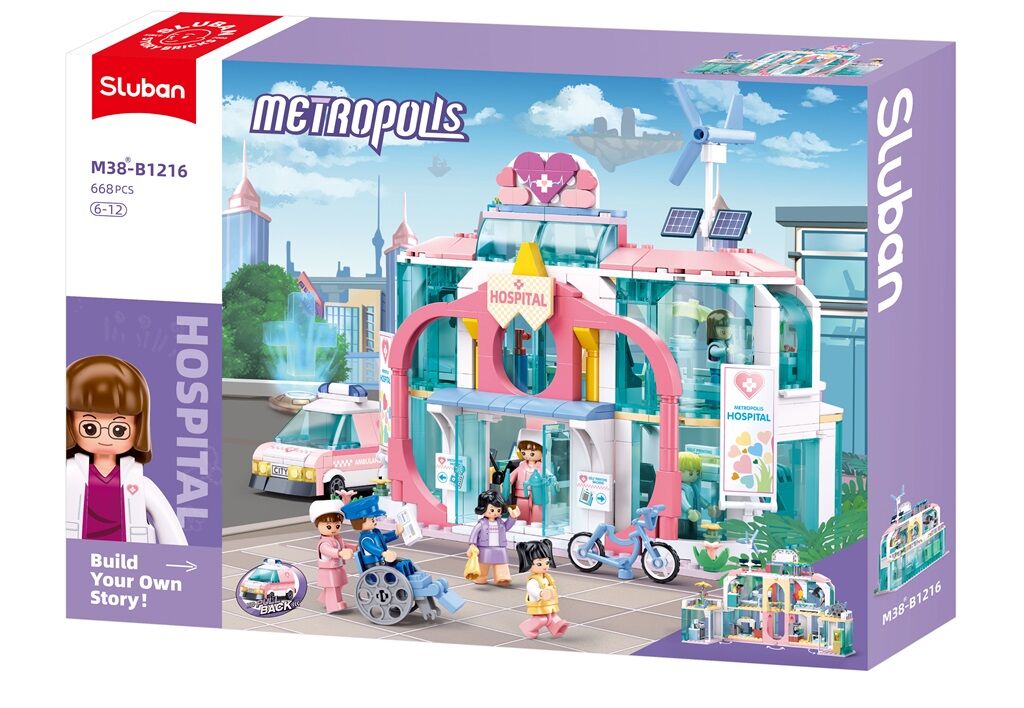 Sluban - Metropolis - Dream City Hospital - Age 6+ | سلوبن - قطع التركيب - مدينة كبرى - مستشفى مدينة الأحلام - العمر +6