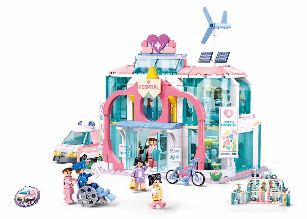 Sluban - Metropolis - Dream City Hospital - Age 6+ | سلوبن - قطع التركيب - مدينة كبرى - مستشفى مدينة الأحلام - العمر +6