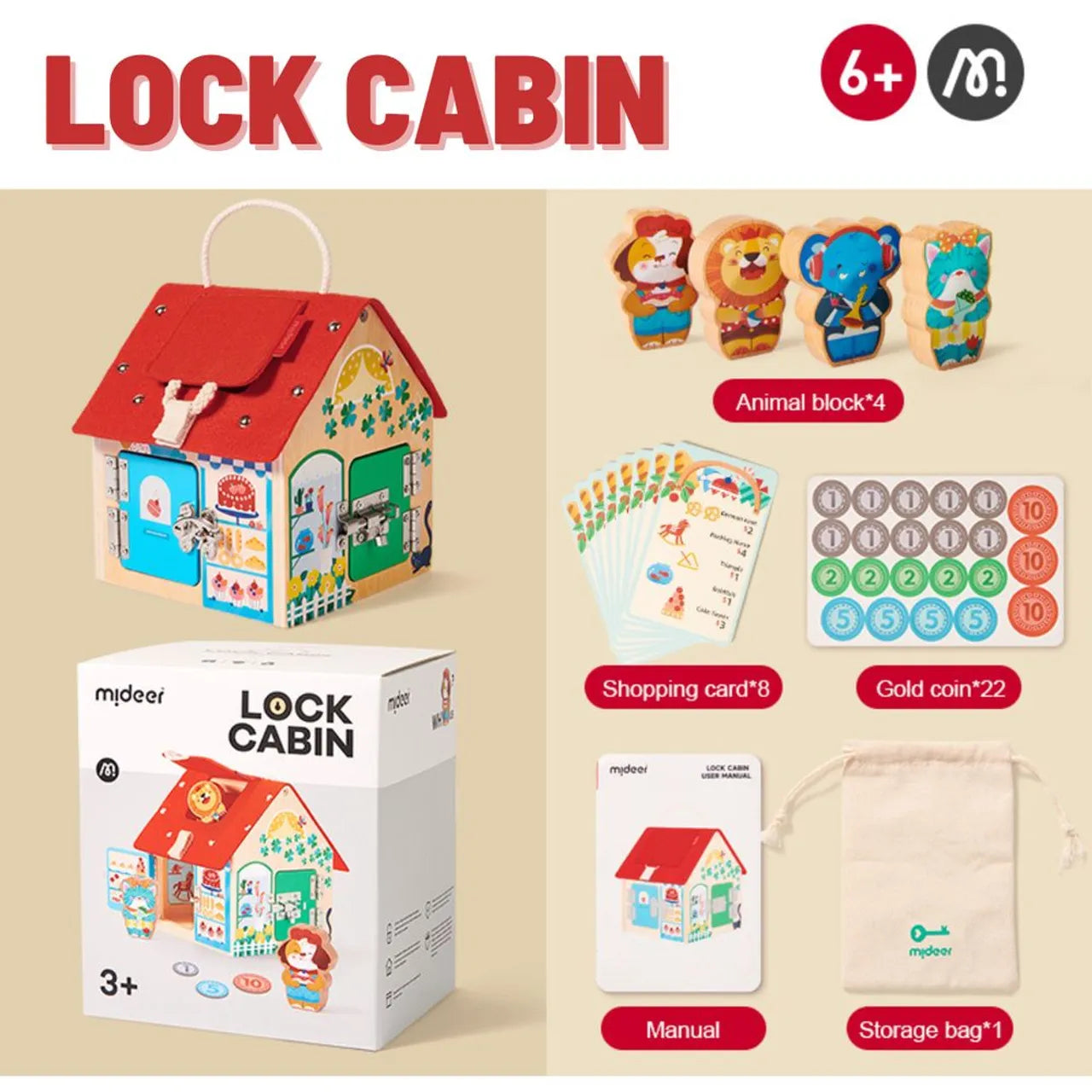 Mideer - Lock Cabin - Age: 3+ | ميدير - الكوخ المقفول - العمر 3+