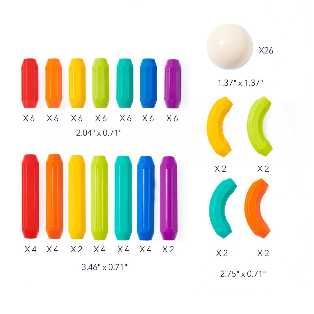 Mideer - Rainbow Magnetic Sticks - 100 pcs - Age 3+ | ميدير - عصي قوس قزح المغناطيسية - 100 قطعة - العمر 3+