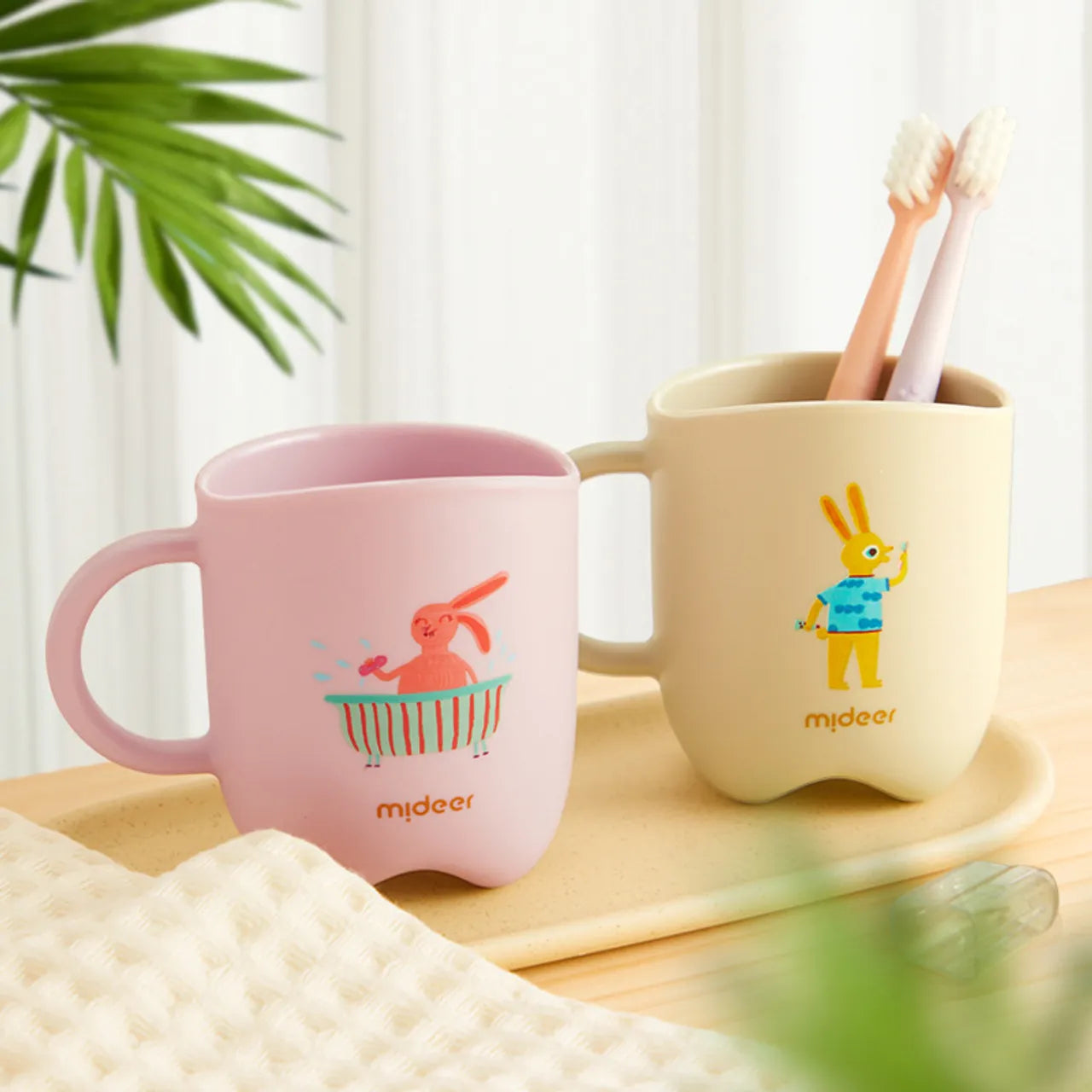 Mideer - Kids Toothbrush Cup - Taro Purple - Age 2+ | ميدير - كوب فرشاة أسنان للأطفال - بنفسجي تارو - العمر 3+