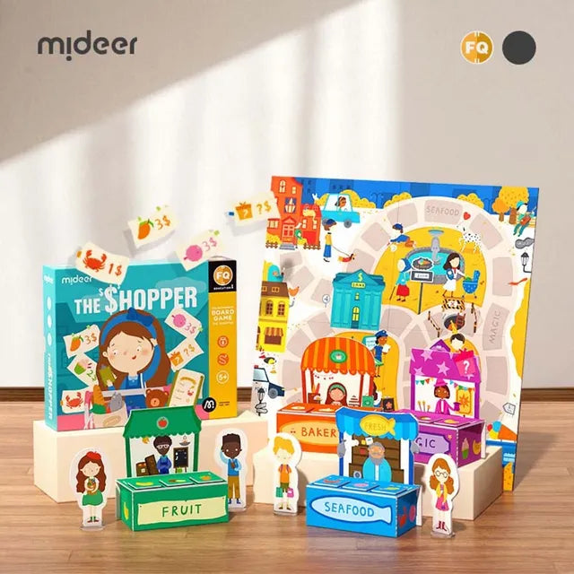 Mideer - Board Game - The Shopper - Age 5+ | ميدير - لعبة لوحية - المتسوق - العمر 5+