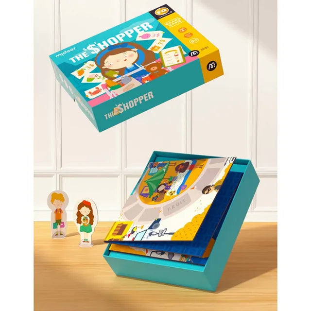 Mideer - Board Game - The Shopper - Age 5+ | ميدير - لعبة لوحية - المتسوق - العمر 5+