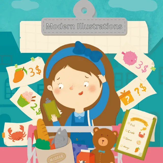 Mideer - Board Game - The Shopper - Age 5+ | ميدير - لعبة لوحية - المتسوق - العمر 5+