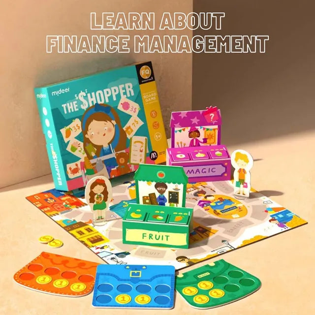 Mideer - Board Game - The Shopper - Age 5+ | ميدير - لعبة لوحية - المتسوق - العمر 5+