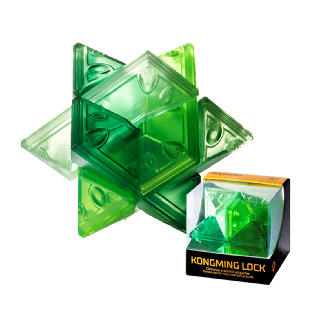 Mideer - Neon Space Kongming Lock - Hexagonal Gem - Age +3 | ميدير - قفل الفضاء النيون كونغمينغ - الجوهرة السداسية - العمر +3