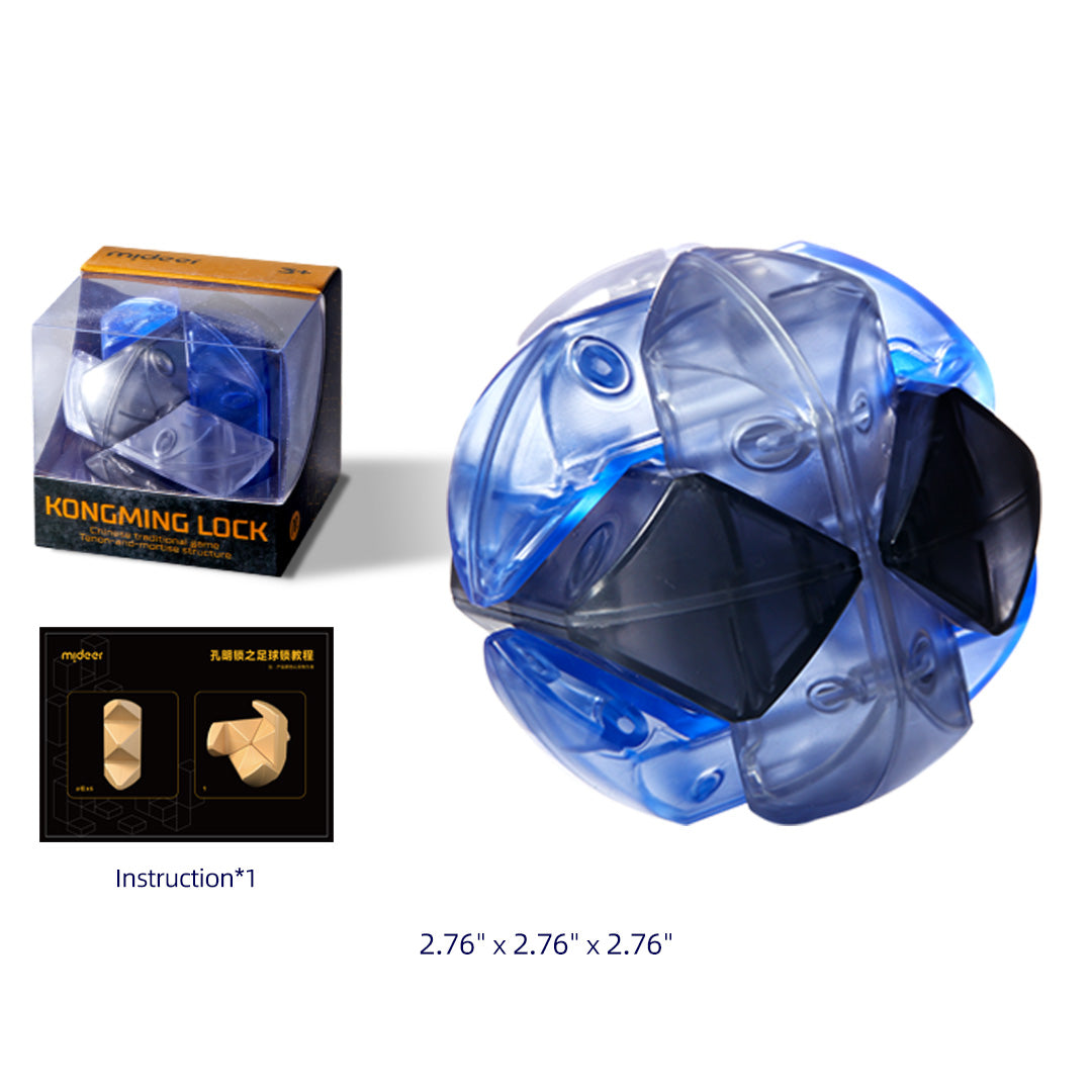 Mideer - Neon Space Kongming Lock - Hexagonal Gem - Age +3 | ميدير - قفل الفضاء النيون كونغمينغ - الجوهرة السداسية - العمر +3