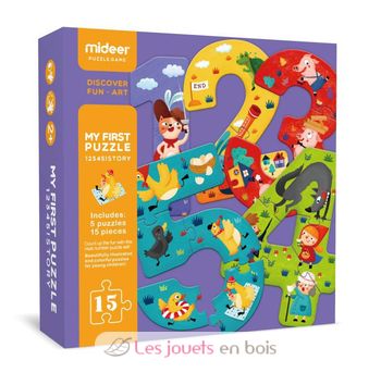 Mideer - Gift Box Puzzle - Dinosaur Age - age +3 | ميدير - صندوق الهدايا لعبة التركيب - عصر الديناصور - العمر +3