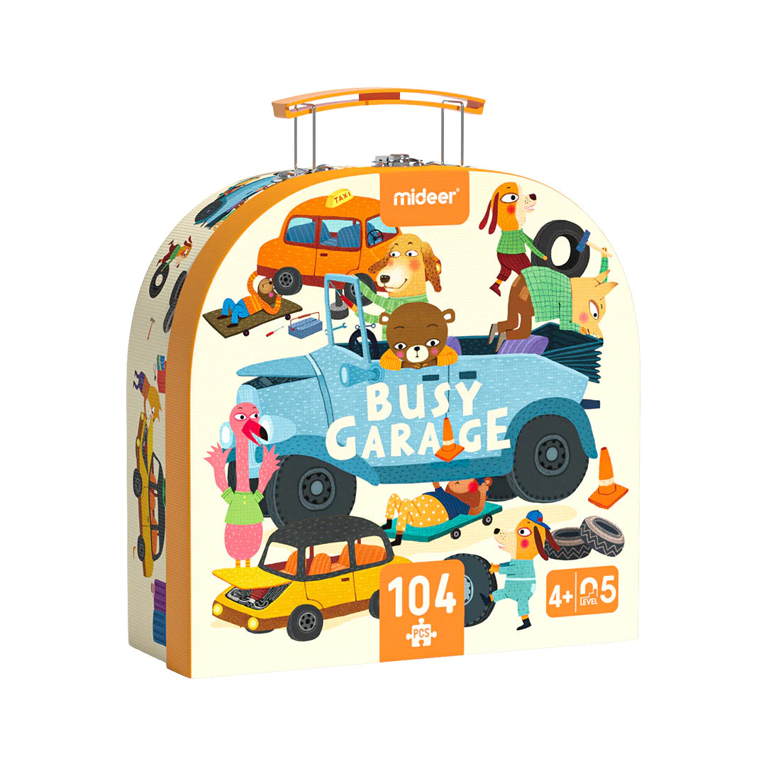 Mideer - Gift Box Puzzle - My Garage - age +3 | ميدير - لعبة التركيب بوكس الهدايا - كراجي - العمر +3